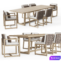 RH BELIZE TEAK RECTANGULAR DINING TABLE