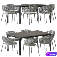Mate Outdoor Dining Chair and SOFT Teak dining table