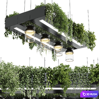 Rectangle pot light pendant - plant light hanging 14