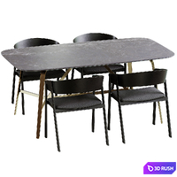 Dining table Dark chair Dellin STD