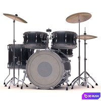 Drum set 3D Model Vray