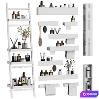 Bath accessories Tezza 02 in minimalist style 3D Model Vray, Corona