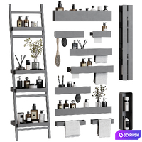 Bath accessories Tezza 02 in minimalist style 3D Model Vray, Corona