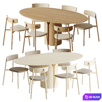 MDF Italy | Table+Chair 3D Model Corona
