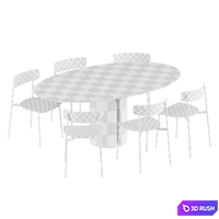 MDF Italy | Table+Chair 3D Model Corona
