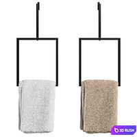 Bathroom towels on a holder 3D Model Corona