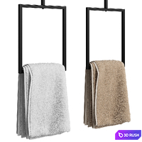 Bathroom towels on a holder 3D Model Corona