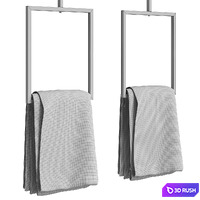 Bathroom towels on a holder 3D Model Corona