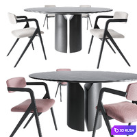 MDF Italia NVL Table and Keyko Gallotti Radice chair