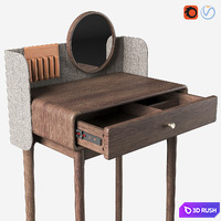 The Little Apricot Dresser By 家具 设计师 3D Model Vray, Corona