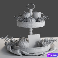 Pumpkins decor set 3D Model Corona