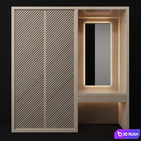 Hallway with plywood