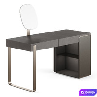 Fendi Icon Lady Desk with Mirror (Charcoal Fiddleback Sycamore)