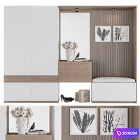 Hallway 07 - Wood and White Set