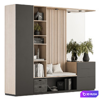 Hallway 17 - Black and Wood Set