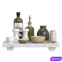 Decorative set for kitchen tray