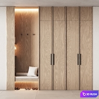 541 hallway zone 14 minimal modular wardeobe with seating niche
