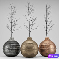 Set Metal Vases