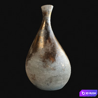 White Rough Terracotta with gold finish