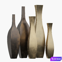 Tall metal vases