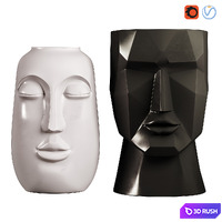 Face Vases, Set of 2