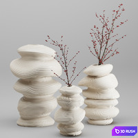 Vase Set 03-Deformed Ceramic Vase