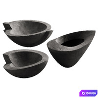 365 decorative vases and pots 03 deformed folded relief vase 02