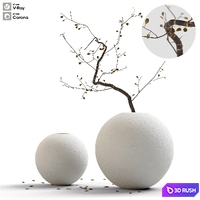 Decorative set 12 Branch with leaves