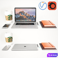Workplace with MacBook