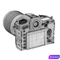 Nikon D500 on a crank 3D Model Vray, Corona