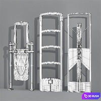 Acoustic magnetic antennas No. 2 3D Model Vray