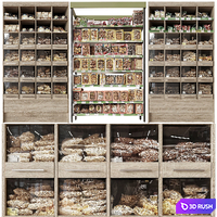 Nuts shelves 3D Model Vray, Corona