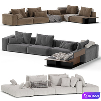 Westside Sofa Poliform 3 Version 3D Model Corona