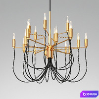 Tange Brass Chandelier