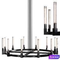 Restoration Hardware CANNELE ROUND CHANDELIER 60 Black