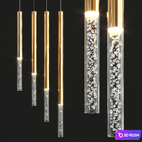 LED Drop Pendant Light 3D Model Vray