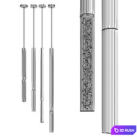 LED Drop Pendant Light 3D Model Vray