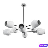 CEILING LAMP WITH GLASS COVERINGS Garda Decor 3D Model Corona