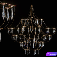 Chandelier Syneil 1019-LED43PL gold and silver