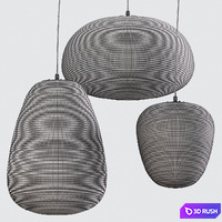 Pendant light collection 205 3D Model Vray, Corona