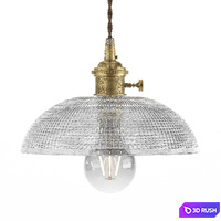 Vintage Textured Glass Pendant Lights 3D Model Vray, Corona