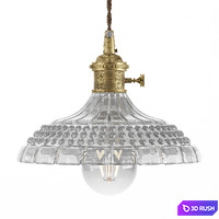 Vintage Textured Glass Pendant Lights 3D Model Vray, Corona