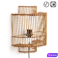 Rattan lampshade, Haya 3D Model Vray, Corona