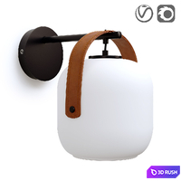 Wall lamp in metal and frosted glass, Kasito 3D Model