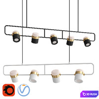Pendant light 3D Model Vray, Corona
