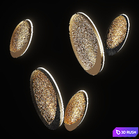 Wall lamp Petal by MM Lampadari 3D Model Vray, Corona