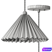 Lulu and Georgia Prairie Pendant Lamp by Huey 3D Model Vray, Corona