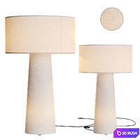 Floor lamp made of fabric and metal cylinder-modern-Eryn