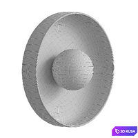 Walter Retro Bauhaus Ceiling Light 3D Model Corona