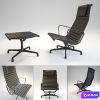 Eames Aluminum Group Chairs 3D Model